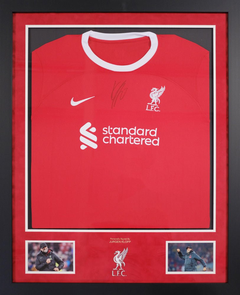 Liverpool FC signed football shirt by Jurgen Klopp - Memorabilia Framers Shop